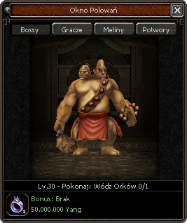 Okno: Polowanie